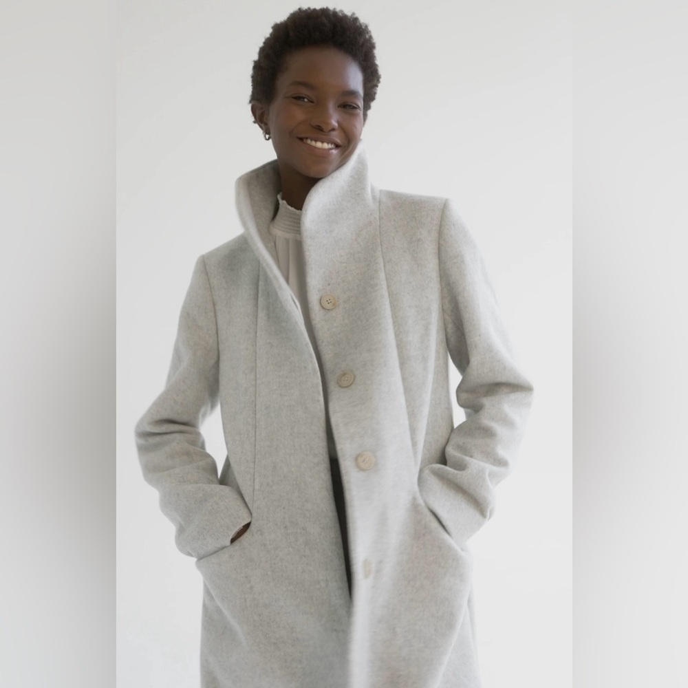 Wilfred The Cocoon Coat - Heather White